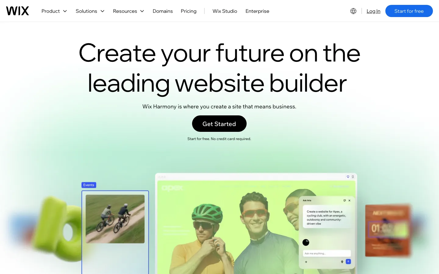 Wix homepage, captured 11 September 2026
