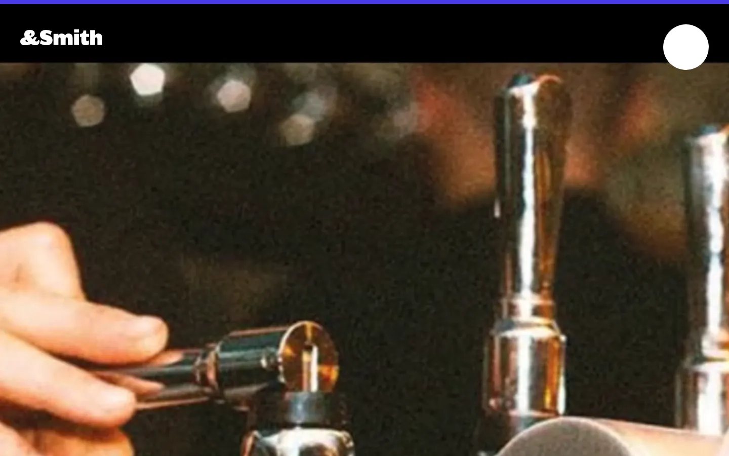 & Smith homepage captured 20 September 2026, headlined Eating. Drinking. Sleeping. Branding.