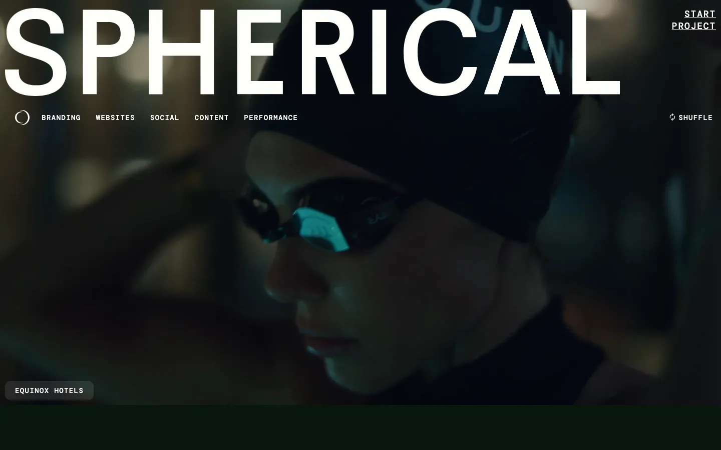 Spherical homepage captured 20 September 2026, headlined The Agency for Inspired Hotels