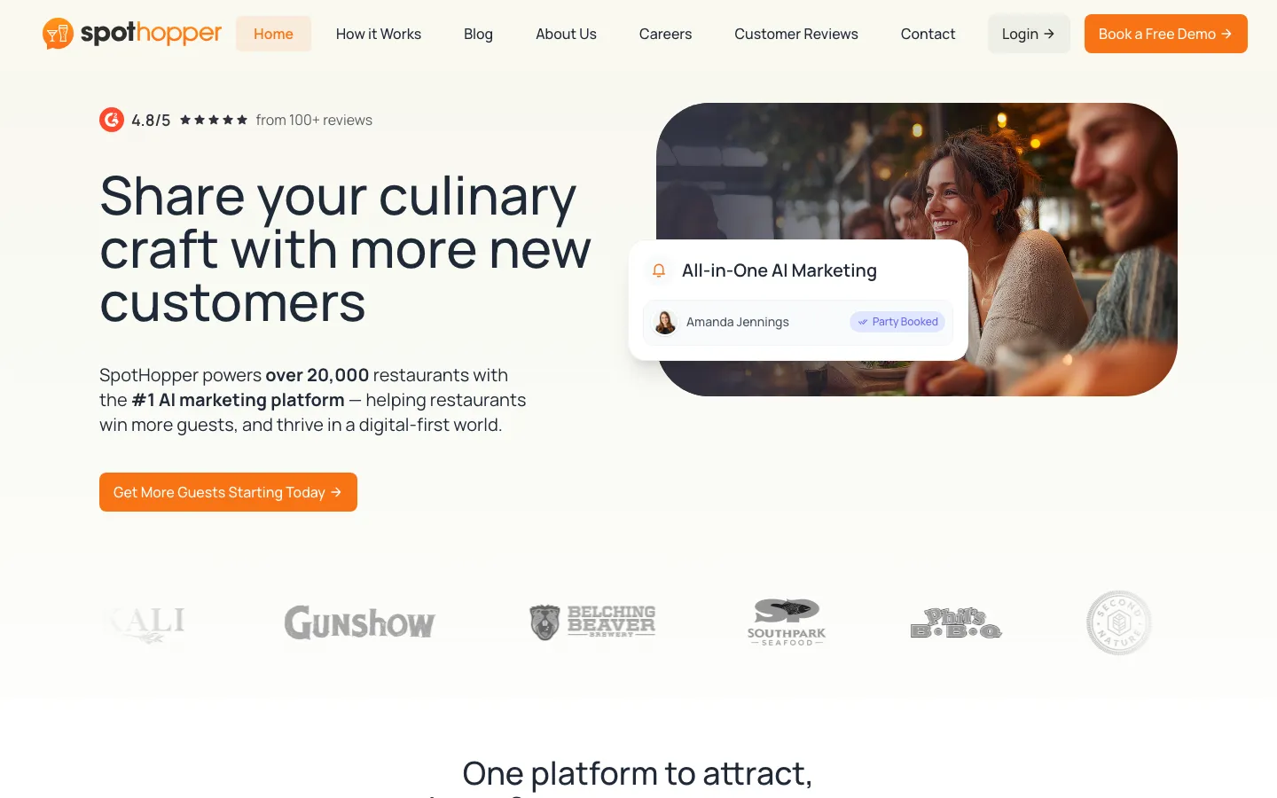 SpotHopper homepage, captured 8 September 2026