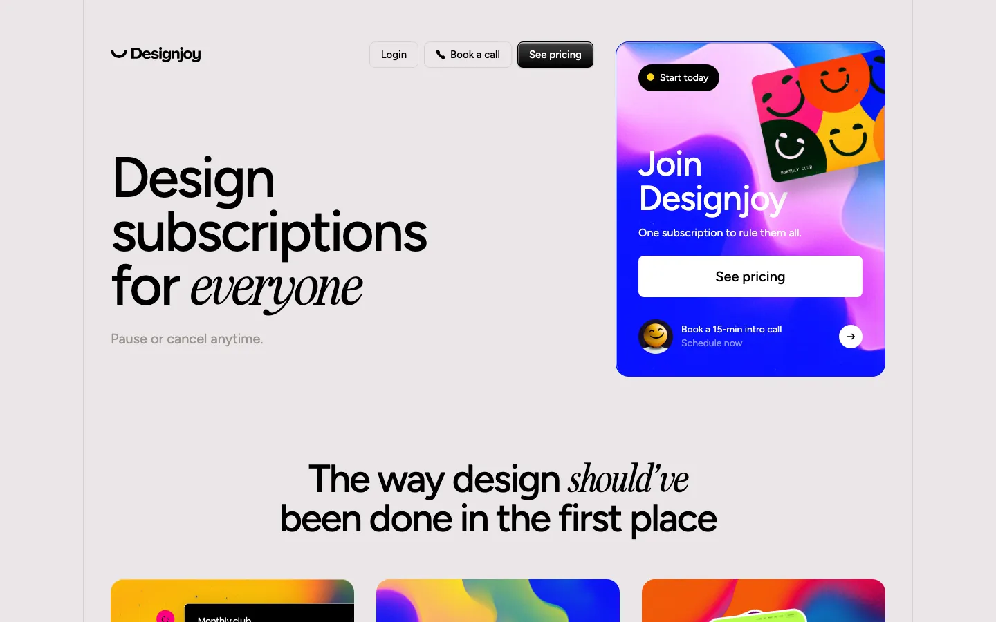 Designjoy's homepage on 12 September 2026, showing the $5,995-a-month subscription that defined the category