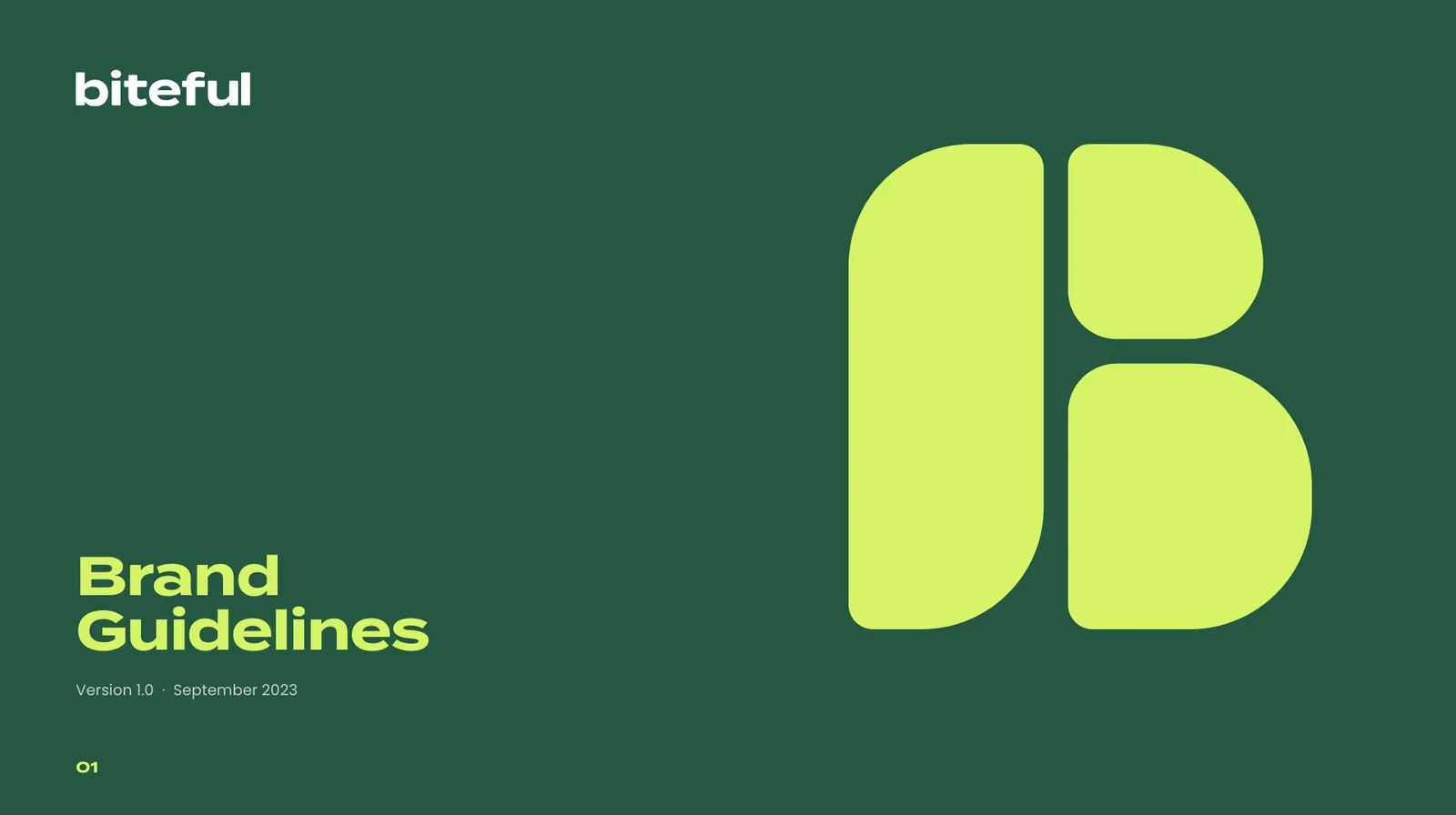 Biteful brand guidelines, page 01: Cover