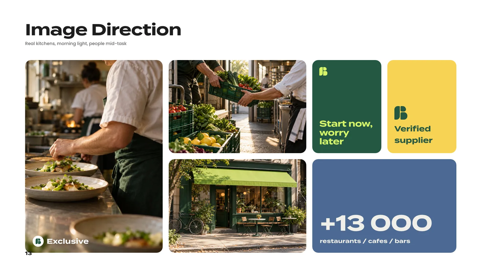 Biteful brand guidelines, page 13: Image direction