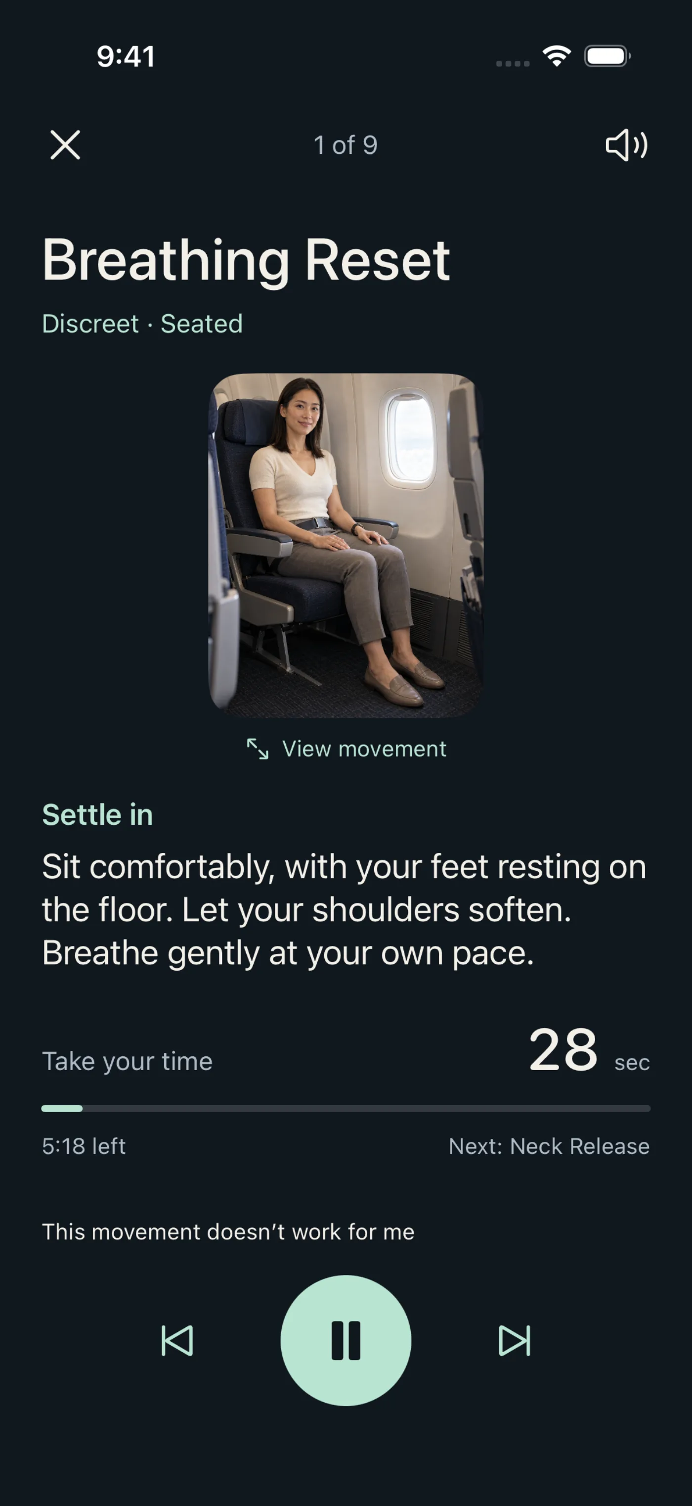 InFlight offline: the routines, photographs and narration work in airplane mode