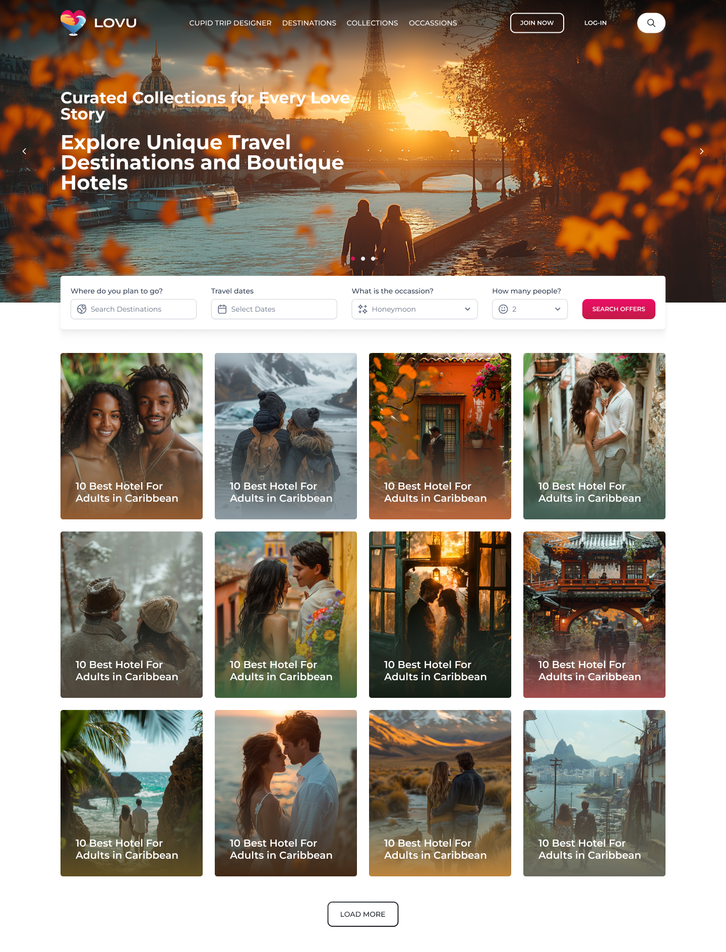 LOVU Romace Travel Platform