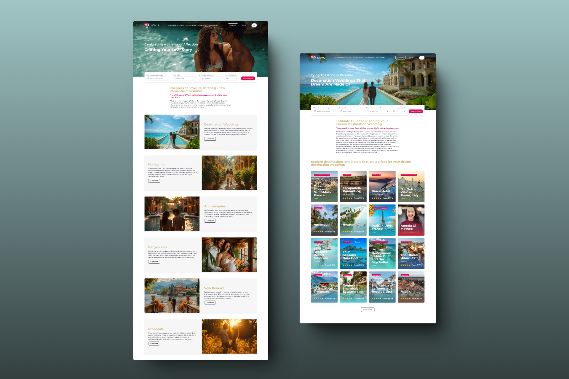 LOVU Romace Travel Platform