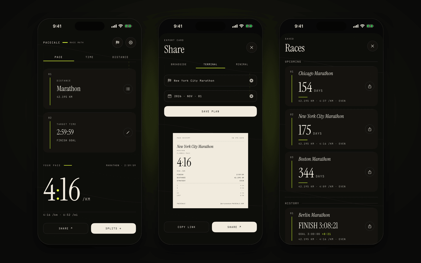 PaceCalc for iOS — Run Pace Calculator