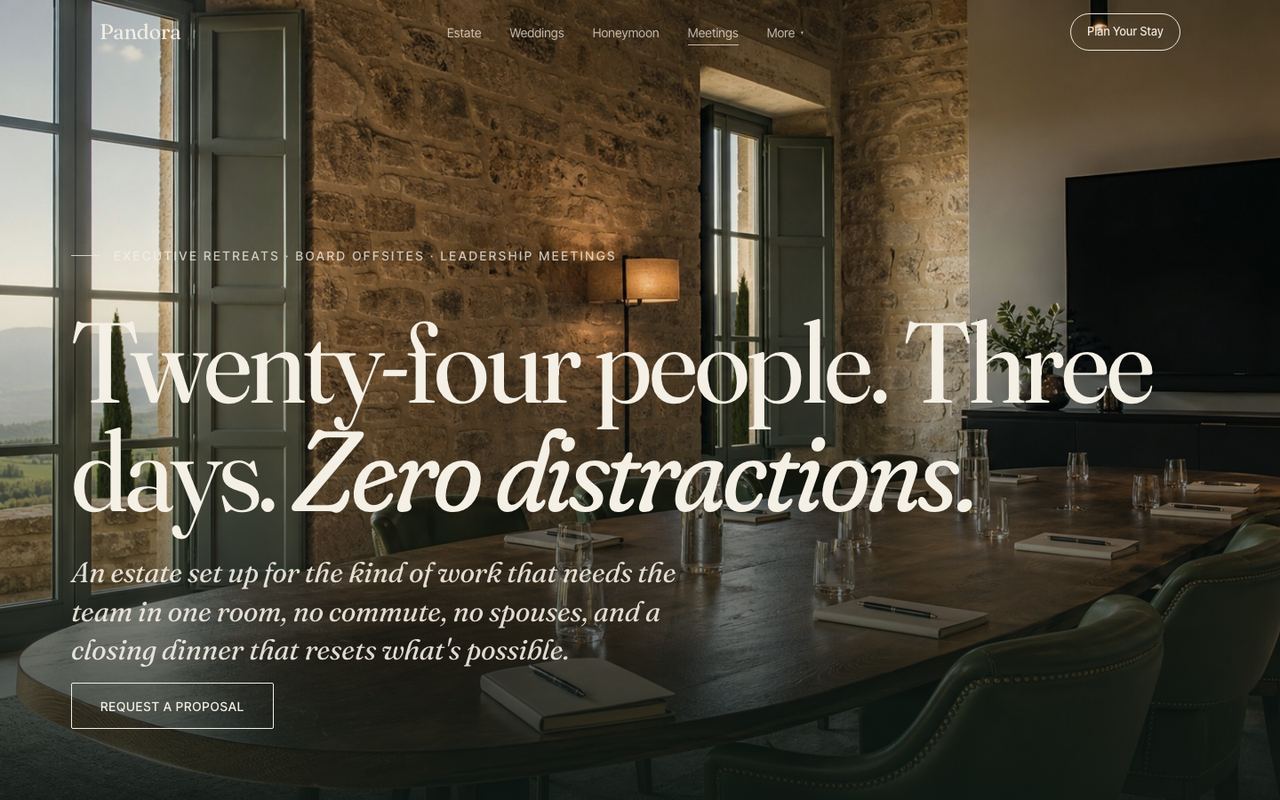 Meetings funnel page