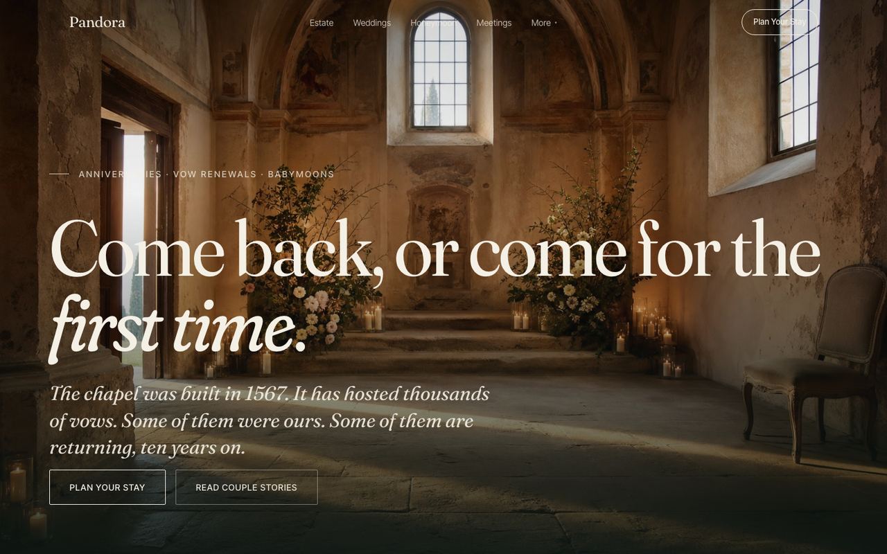 Romance funnel page
