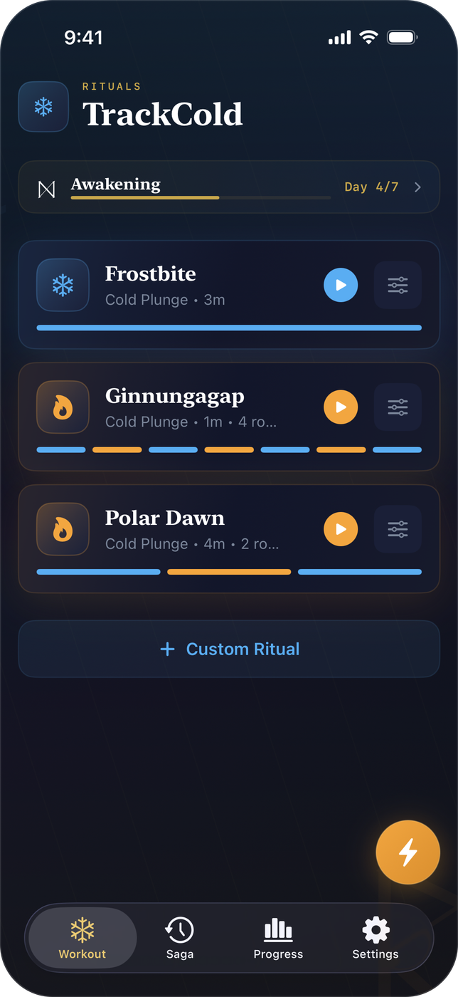 The Rituals home — Frostbite, Ginnungagap, and Polar Dawn presets