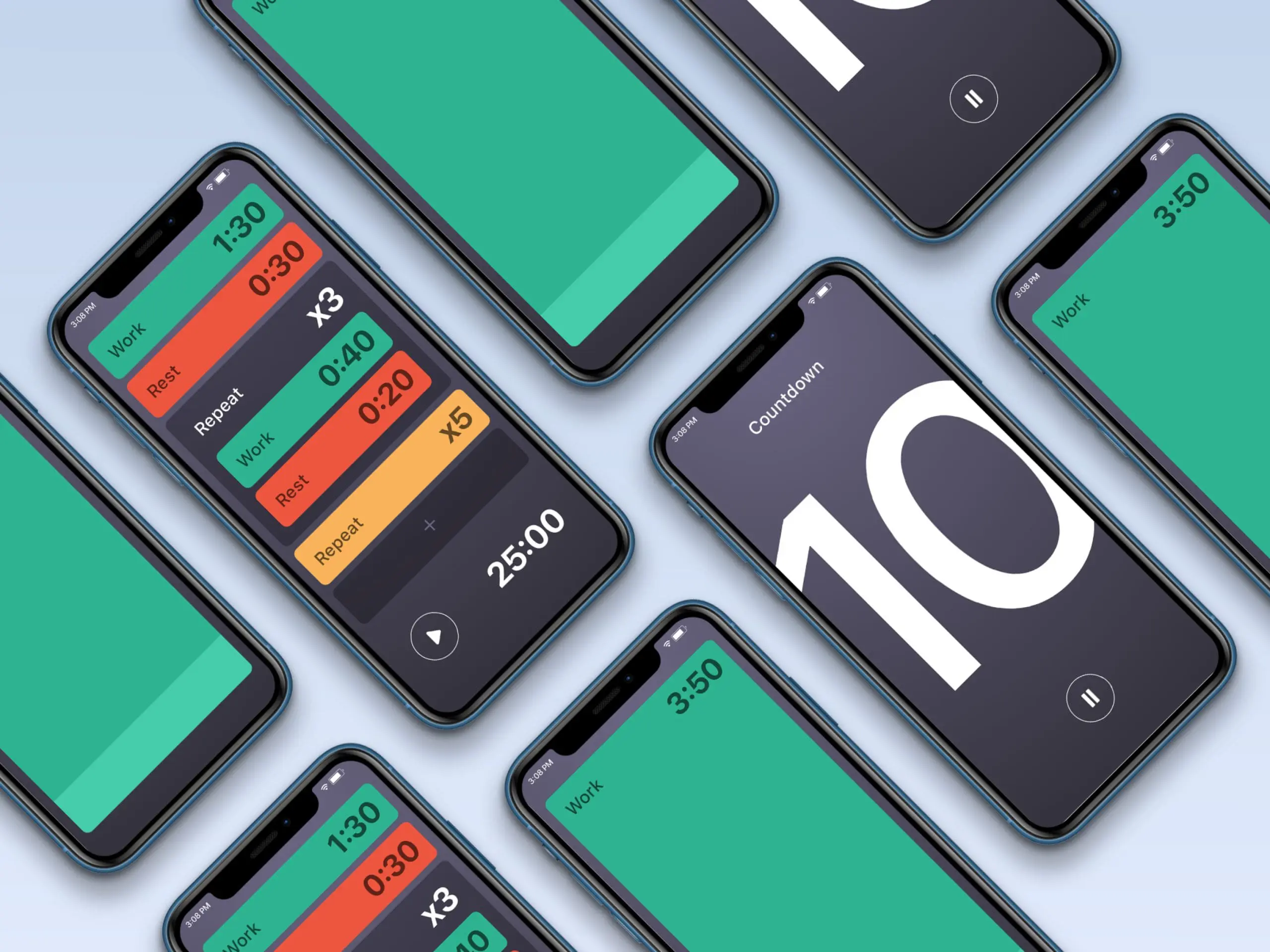 Mobile App Design Design for a timer mobile app, iphone and ios